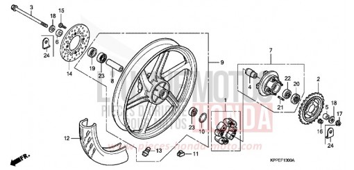 RUOTA POSTERIORE CBR125RW5 di 2005